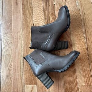 Clarks Dark Brown Heeled Boots